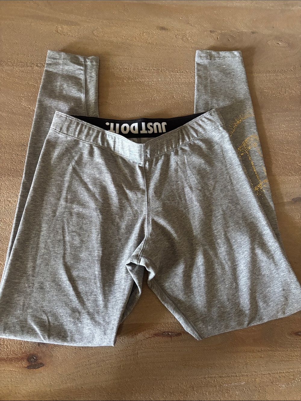 Nike Women Gray 'Just Do It' Performance Leggings